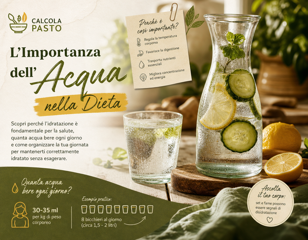 L’Importanza dell’Acqua nella Dieta: Quanto e Come Bere