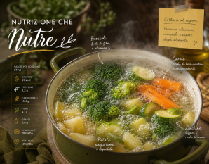 pentola con acqua bollente e verdure immerse
