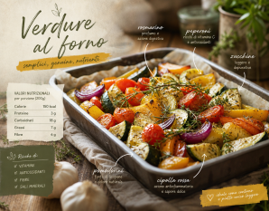 teglia di verdure miste al forno con erbe aromatiche