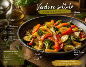 verdure colorate saltate in padella con poco olio