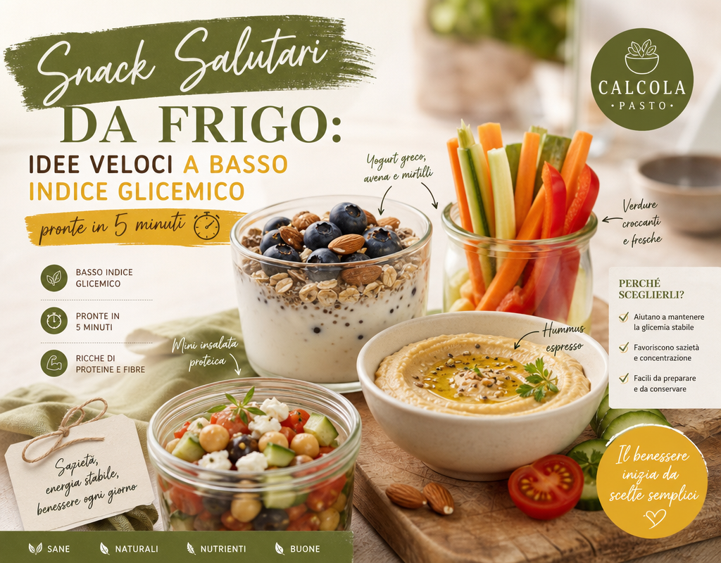 Snack Salutari da Frigo: Idee Veloci a Basso Indice Glicemico Pronte in 5 Minuti