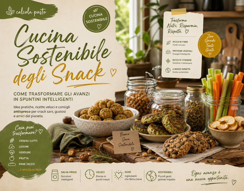 Cucina Sostenibile degli Snack: Come Trasformare gli Avanzi in Spuntini Intelligenti