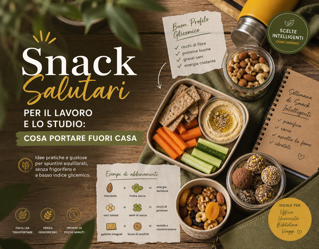 Snack Salutari per il Lavoro e lo Studio: Cosa Portare Fuori Casa