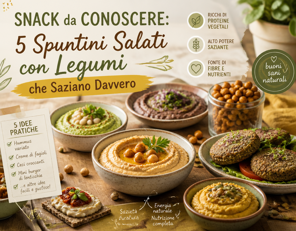 Snack da Conoscere: 5 Spuntini Salati con Legumi che Saziano Davvero