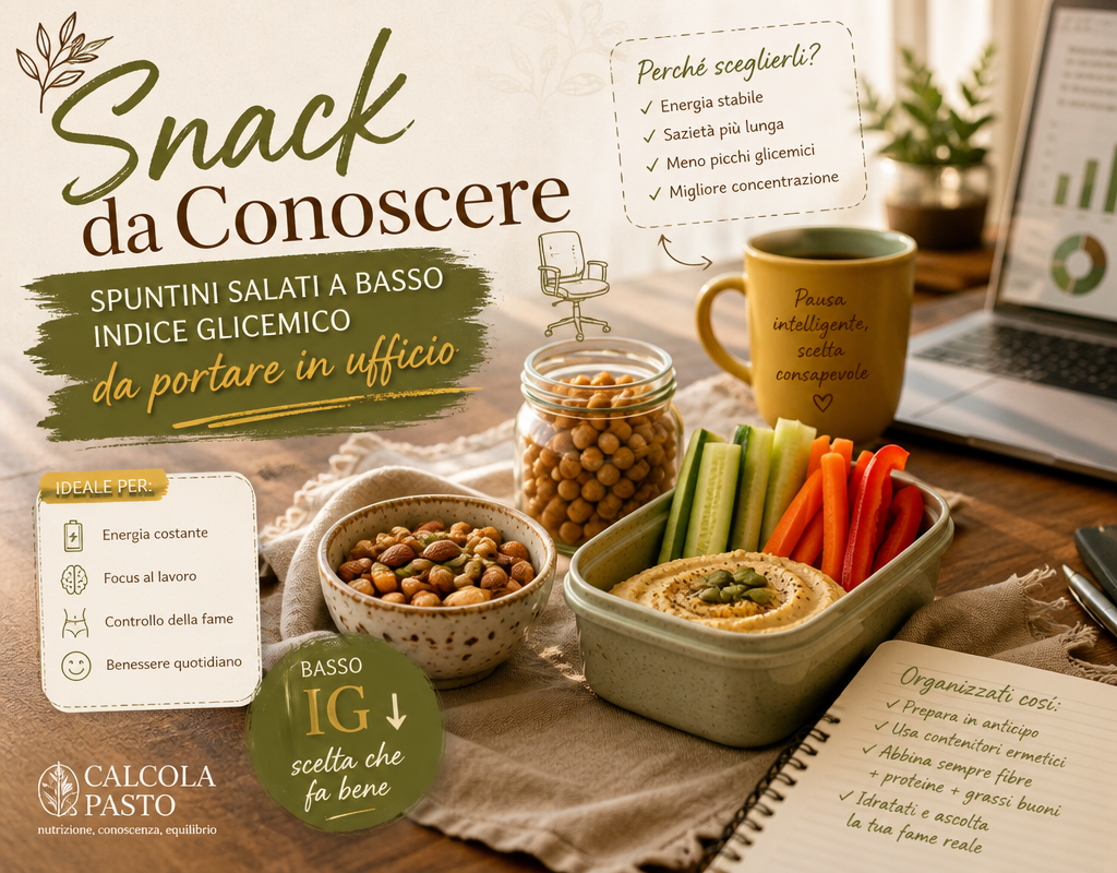 Snack da Conoscere: Spuntini Salati a Basso Indice Glicemico da Portare in Ufficio